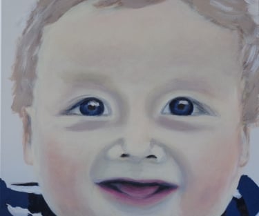 Acrylic on canvas portrait, 2018 45.5cm x 45.5cm