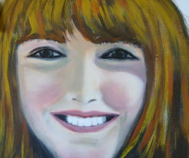 Acrylic on board, portrait 2017 45.5cm x 45.5cm