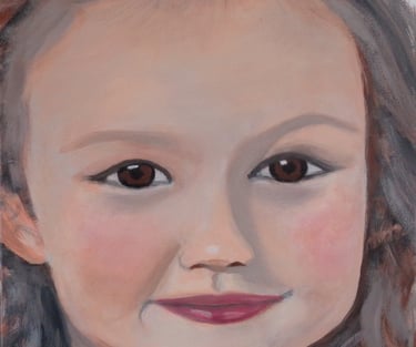 Acrylic on canvas portrait 2018, 45.5cm x 45.5cm