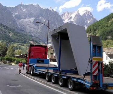 Servizio logistico e trasporto merci ingombranti Vercelli, Trasporto industriale con automezzi