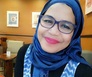 Woman in Blue Hijab