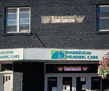 facade of the crown harriston and harriston hearing care