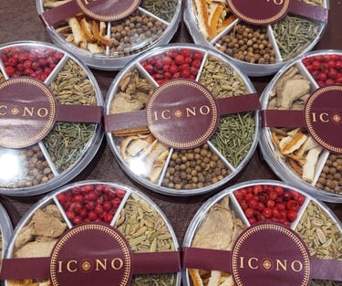 Ruedas de botánicos ICONO para Gin Tonic, calidad premium
