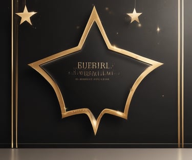 A dimly lit salon with multiple styling chairs positioned along a mirrored wall. The space features exposed wooden beams on the ceiling. A piece of modern artwork hangs on a white brick wall opposite a row of chairs. Vanity mirrors with bright lights are visible on the right, reflecting the furniture and adding a contrast of light.