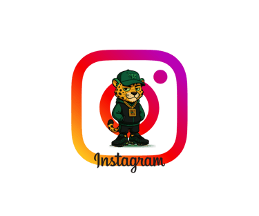  Logo de Instagram con mascota Fresh CBD en el centro para redes sociales