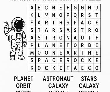 Astronaut Word Search 