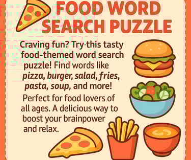Food Word Search Puzzle 