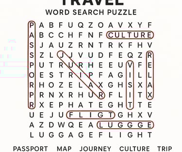 Travel Word Search 