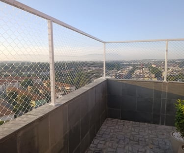 instalação de tela de proteção