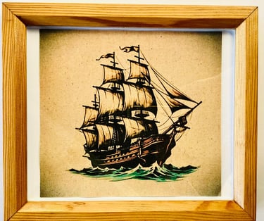 Oleo print  Wall Art . Modern Wood  Wall Art., this product is manufactured to order.