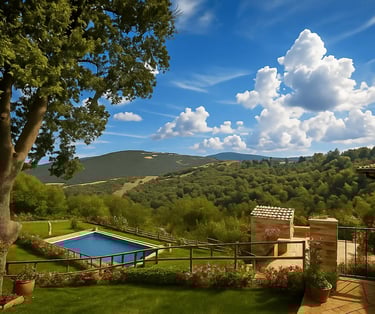 terrazza panoramica con vista colline Marche