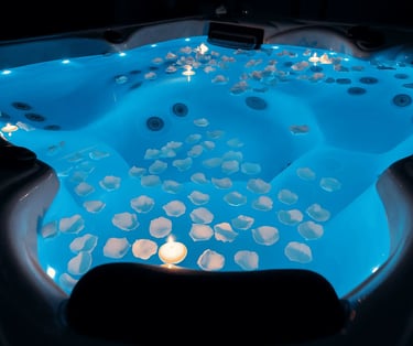 vasca idromassaggio privata sera romantica
