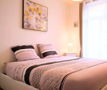 Chambre double calme et confortable, hébergement professionnel