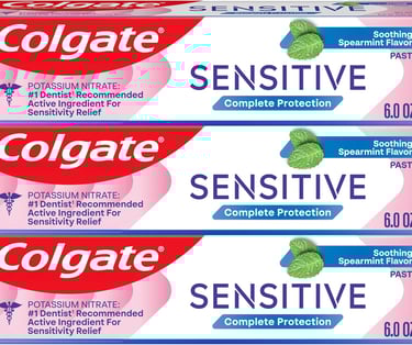 Colgate sensitive toothpaste for pain relief and enamel protection