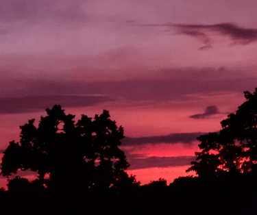 sunset hues at Green Acres Homestay