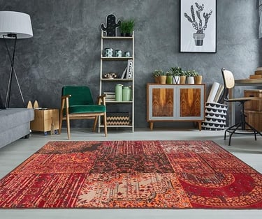  Red Brown Burnt Orange Rug
