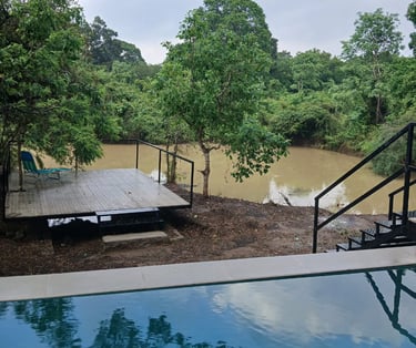 pool overlooking the border of Yala National Park