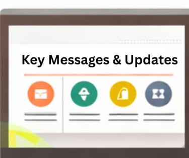 a tablet with the words key messages and a keyboard | Alder Digital