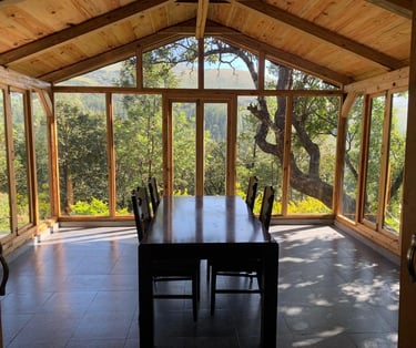 Scenic view from a mountain homestay in Chikmagalur