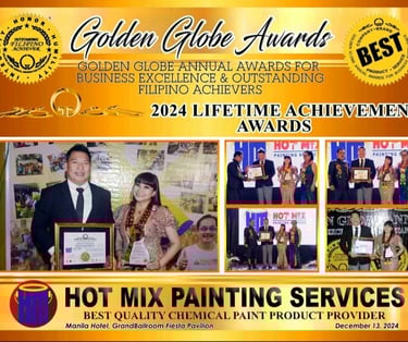 Hotmix Painting Services celebrated for outstanding Filipino business excellence 2024 award