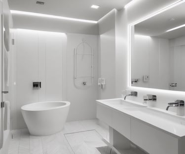 Spa-inspired bathroom with a deep soaking tub and elegant fixtures.