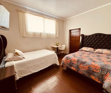 1 CAMA DE 2 PLAZAS / 1 CAMA DE PLAZA Y MEDIA