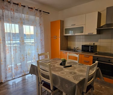 kitchen and dining