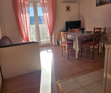 living room and balcony