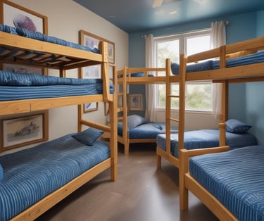 Outdoor terrace with sunset views and tropical plants.