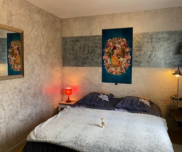 Chambre lit de 160 cm vue jardin