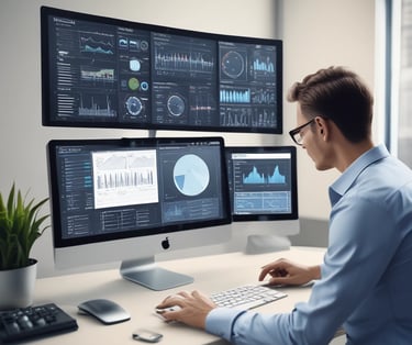 Close-up of structured network cables neatly organized in a server rack.