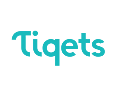 Tiqets logo featuring teal typography on a black background for online museum and attraction bookings.