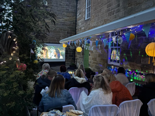outdoor cinema St Peters Church Staithes