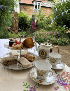 afternoon tea at St Peters Church garden