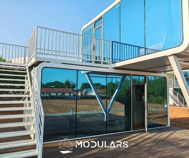 Vivienda modular casa modular prefabricada dos pisos personalizable Modulo prefab Modulars España V3