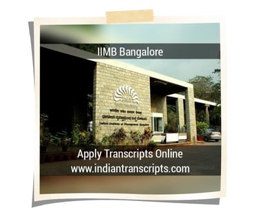 IIMB Bangalore Transcript Online