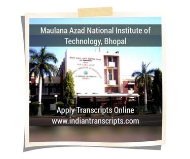 Maulana Azad National Institute of Technology Transcript Online
