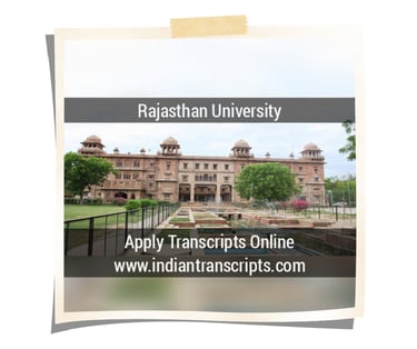Rajasthan University Transcript Online