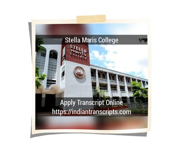 Stella Maris College Chennai Transcript Online