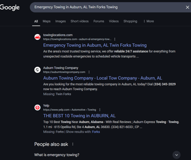 Towing Service SEO