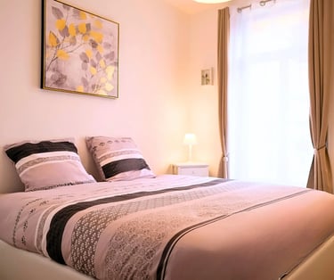 Chambre double calme et confortable, hébergement professionnel