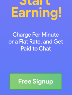 a skyscapper ad for premium chat app