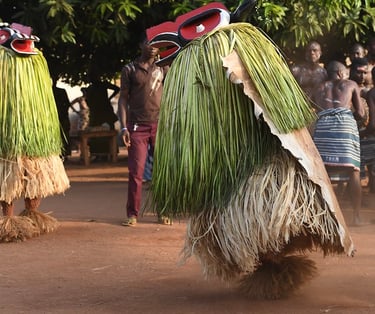 Goli Masquerade Dance in Ivory Coast  