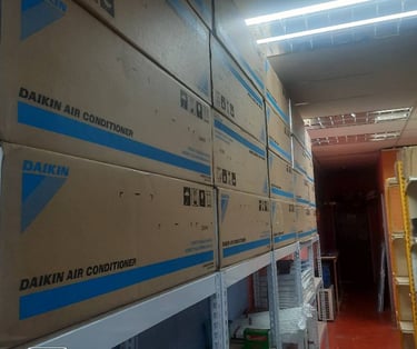 Suasana stokis aircond Daikin Cheras, Selangor
