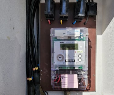 Suasana Electrical installing new TNB smart meter and wiring connection.