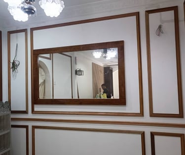 Suasana Renovations interior wall paneling, design, and light installation work.