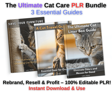 cat care plr bundle PLR Ebooks & Bundles with Full Rights