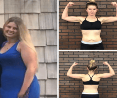 a woman with a man in a blue shirt and a woman in a blue top