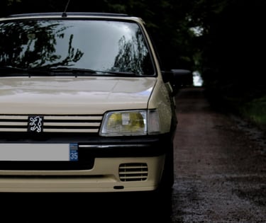 Peugeot 205 indiana 5 portes de 1992 avec une jupe de peugeot 205 rallye