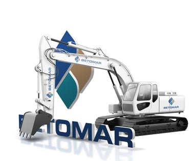 BETOMAR CONSTRUCTION Logo: BETOMAR CONSTRUCTION'ın güçlü ve güvenilirliğini yansıtan, modern
